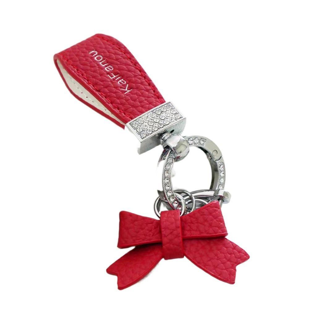 Ladies Bag Fashion Decoration Luxury Genuine Leather Keychain  Women Gift