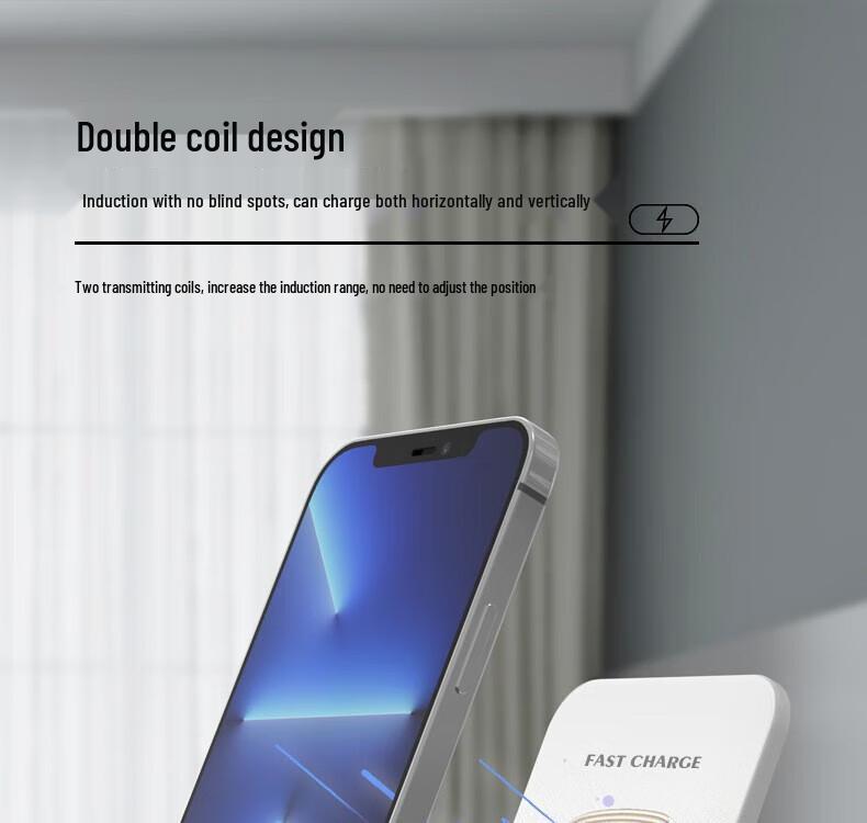 Foldable 15W Fast Wireless Charging Stand for Apple & Huawei Phones