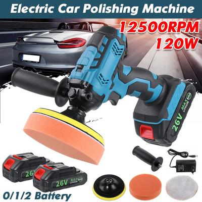120W Electric Car Polisher Machine Auto Polishing Sander Buffing Sanding Waxing Tool Car Accessories Power Tool Blue