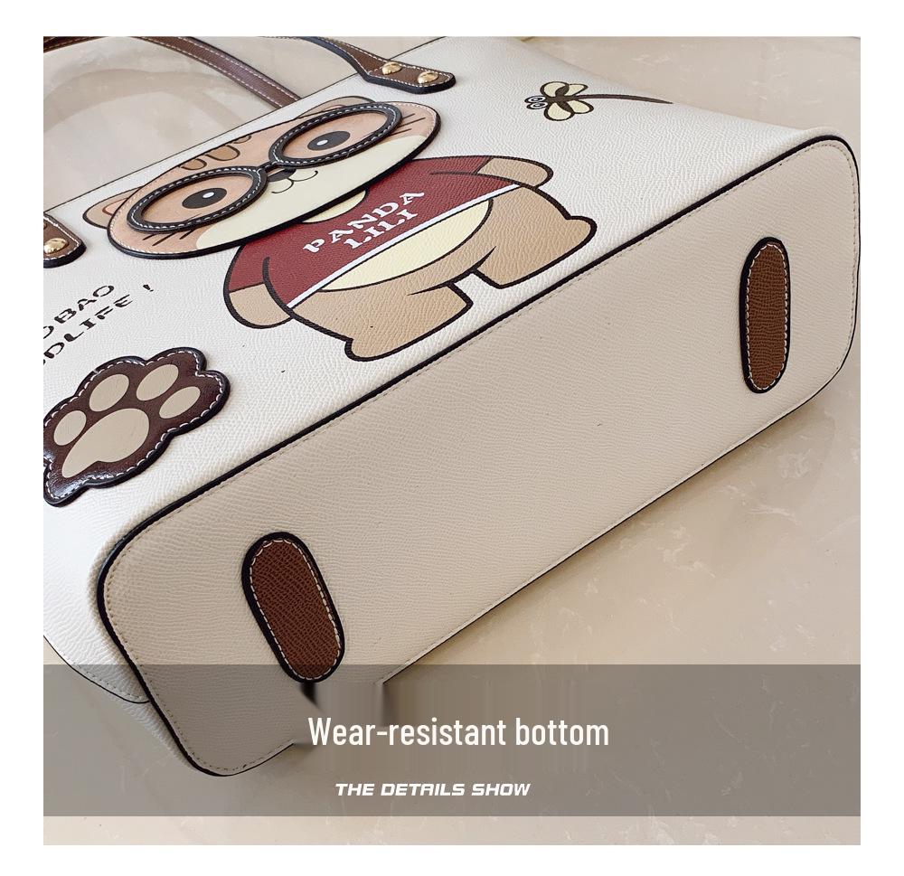 Trendy Luxury Cartoon Tote: Cute Street-Style Shoulder Handbag for Women