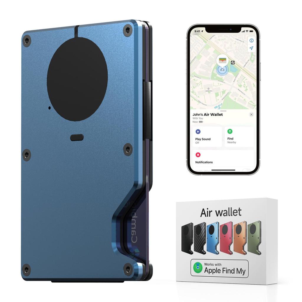 Wallet with Built-in Apple Find My AirTag Tracker and RFID Anti-theft Protection