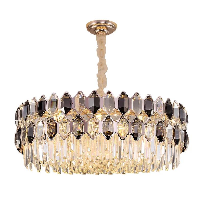 Luxury LED Light Crystal Ceiling Chandeliers Pendant Oval Modern Hanging Lamps for Ceiling Home Decoration for Dining Room Decor