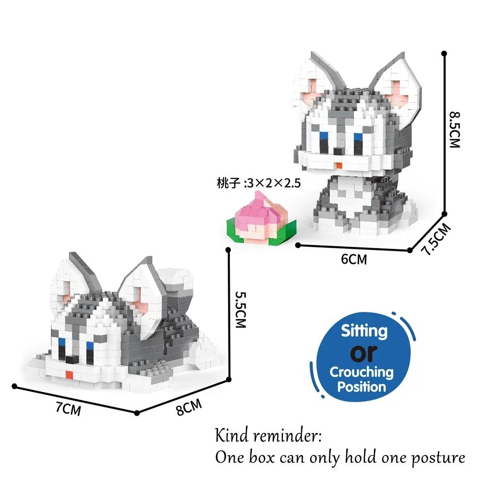Knew Built Cute White Dog Micro Mini Building Blocks Toy Set Build One of Two Adorable Style Multiple Color for Endless Fun Gift