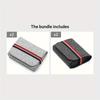 Felt Digital Storage Pouch, 1pc Durable Thickened Electronics Organizer, Shockproof Protective Case for Power Adapter, with Classic Stripe Design