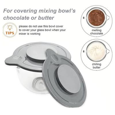 Huse pentru boluri de mixer KitchenAid de 4,5-5 litri, capac antipraf cu fereastră suplimentară de golire, accesoriu inovator pentru boluri de mixer