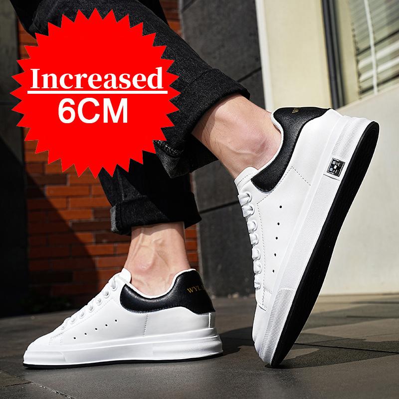 Fashion Man Elevator Shoes Height Increasing Sneakers for Men 6CM Hidden Heels Sports Inner Heightening Shoe Casual Height Shoes