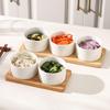 Wutuo Japanese Style Two-Compartment Ceramic Dipping Dish