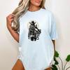 Cowgirl Saddle Shirt, Western Sketch Tee, Retro Rodeo Apparel, Vintage Country Style Top, Minimalist Horse Rider Gift, Aesthetic Cowgirl