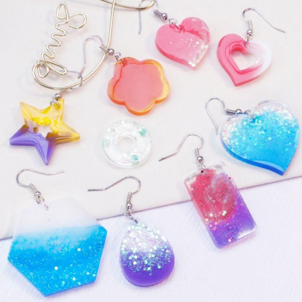 Multiple Styles Pendant Mold Drip Shape Drop Earrings Mold Geometric Earring Mold Resin Casting