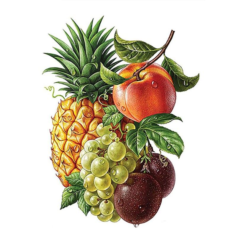 New 5D DIY Diamond Painting Fruit Diamond Embroidery Scenery Cross Stitch Full Round Drill Crafts Home Decor Manual Gift