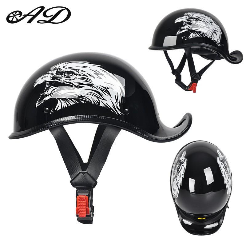 3C Certified Retro-Style Half Motorcycle Helmet Men Women ABS Shell Universal Fit Summer-Friendly Open Face Design