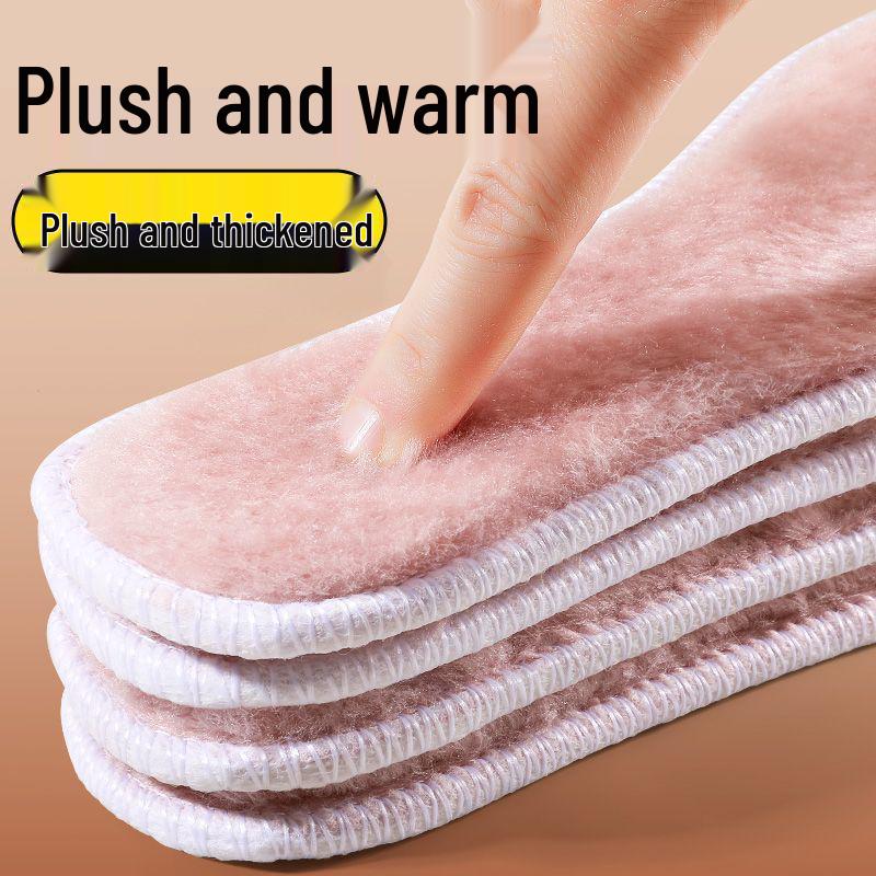 Women's Plush Fleece Insoles: Warm, Soft, Elastic, Comfortable, Sweat-Absorbent, Odor-Resistant Winter Protection