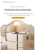 Solid Wood Smart Bedside Table with Wireless Charging, Modern Minimalist Design, Three-Layer Storage, Floor-Standing for Small Apartments.