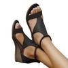2024 Women's Roman Style Open Toe Wedge Sandals - Plus Size, Height-Increasing, Versatile, and Stylish
