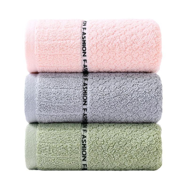 Towel Cotton Plaid Hand Towel Household Adult Cotton Face Towel Soft and Absorbent