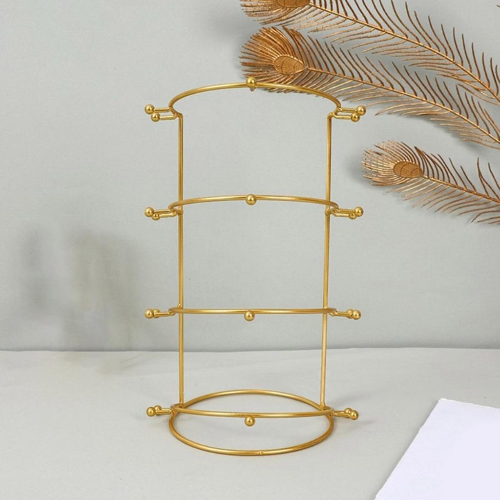 Wedding Hair Crown Rack Headwear Metal Holder Necklace Bridal Headband Display for Tabletop