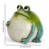 Frog Statue Weather Resistant Resin Sculpture Weatherproof Outdoor Decor for Gardeners, Flower