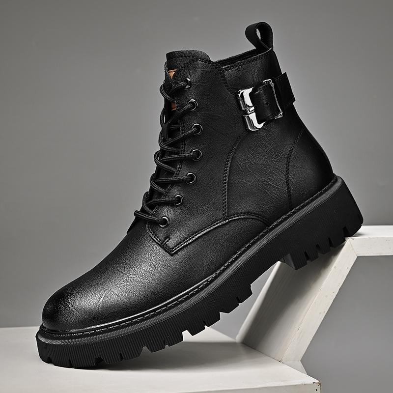 Luxury Brand Men Casual Boots New Handmade High Quality Leather Boots for Man Ankle Boots Trendy High Top Outdoor Designer Boots