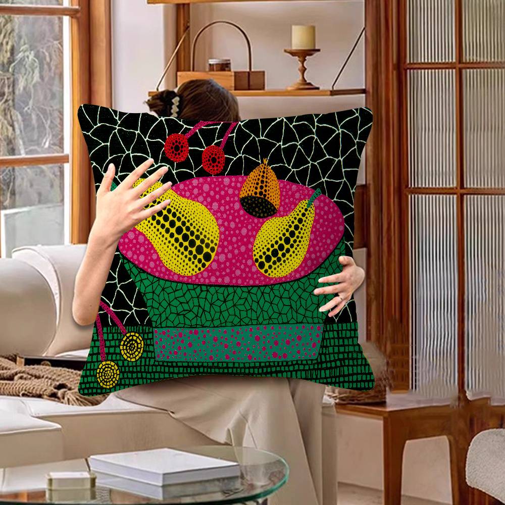 kKusama yYayoi Art Cushion Cover Polyester Sofa Cushions Decorative Throw Pillows Home Decoration Pillowcover