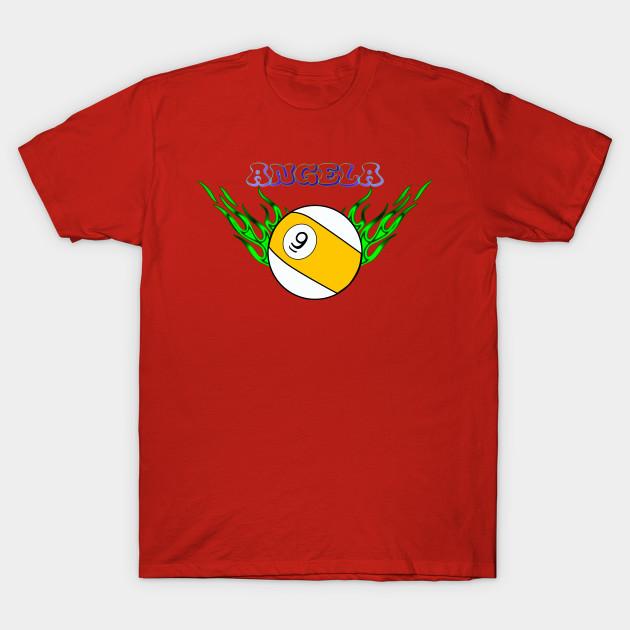 

Unisex Fashion TShirt Angela 9 Ball Print TShirt Plus Size XS-6XL T-Shirt 100%Cotton Tops O Neck Short Sleeve Tees M красный