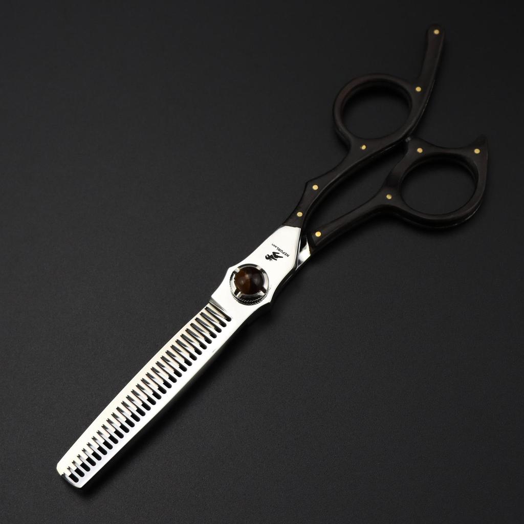 6.0" VG10 Ebony Handle Barber & Thinning Scissors Set