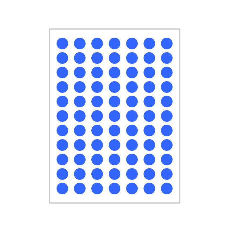 10 Colors Mixed Polka Dot Round Label Stickers: Small & Large, Red, Yellow, Blue, Green, Pink, White, Black, Orange