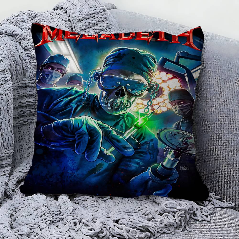 Band M-Megadeth Kissen Geschenk Home Office Dekoration Kissen Schlafzimmer Sofa Auto Kissenbezug Kissenbezug