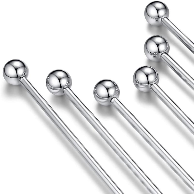 36Pcs Swizzle Sticks, Premium Stainless Steel Cocktail Beverage Drink Stirrer Stick, Reusable Stir Sticks For Bar