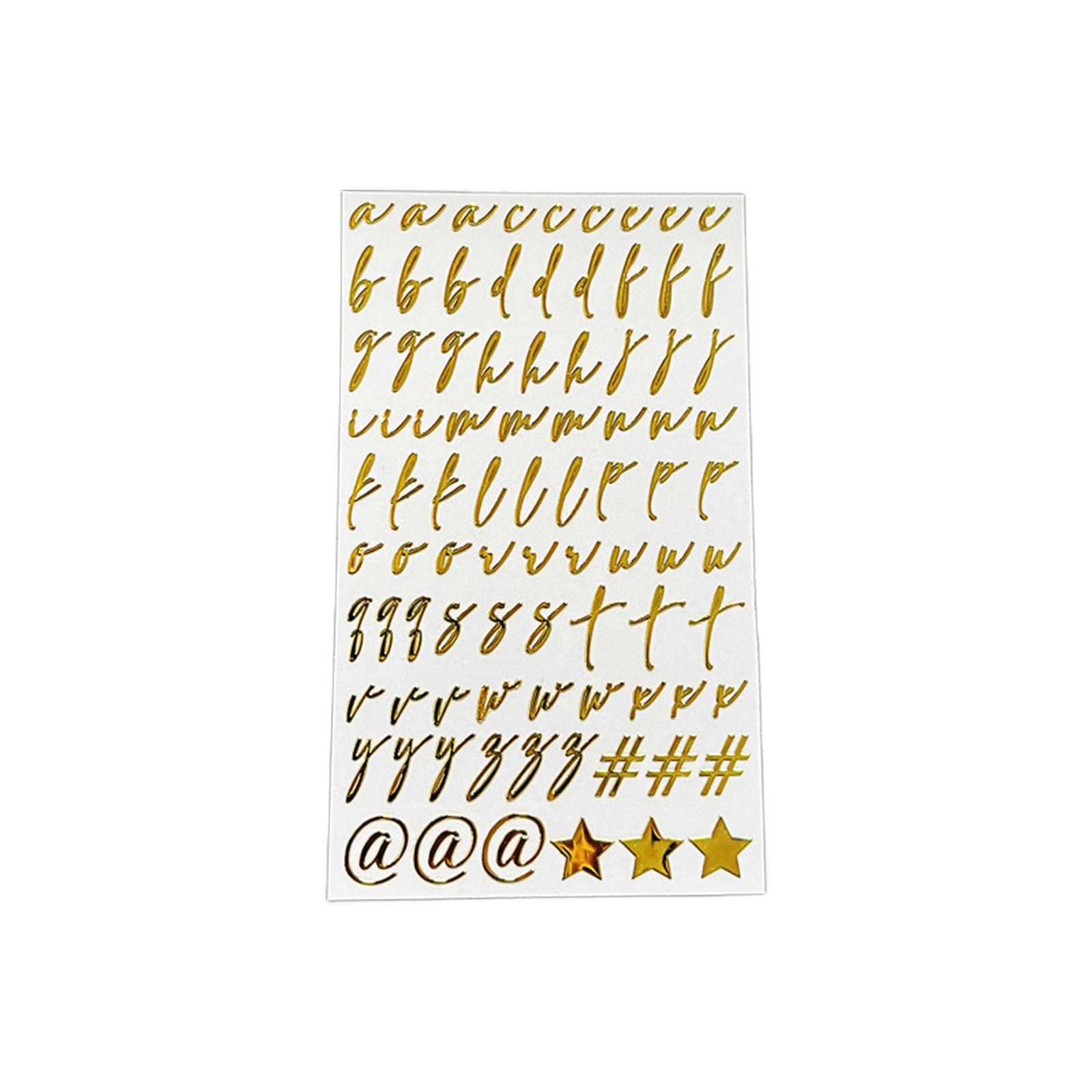 

Decorative Stickers Engkish Letters Numbers UV Epoxy Resin Fillings Alphabets Letters Glitter Epoxy Resin Sticker золотий