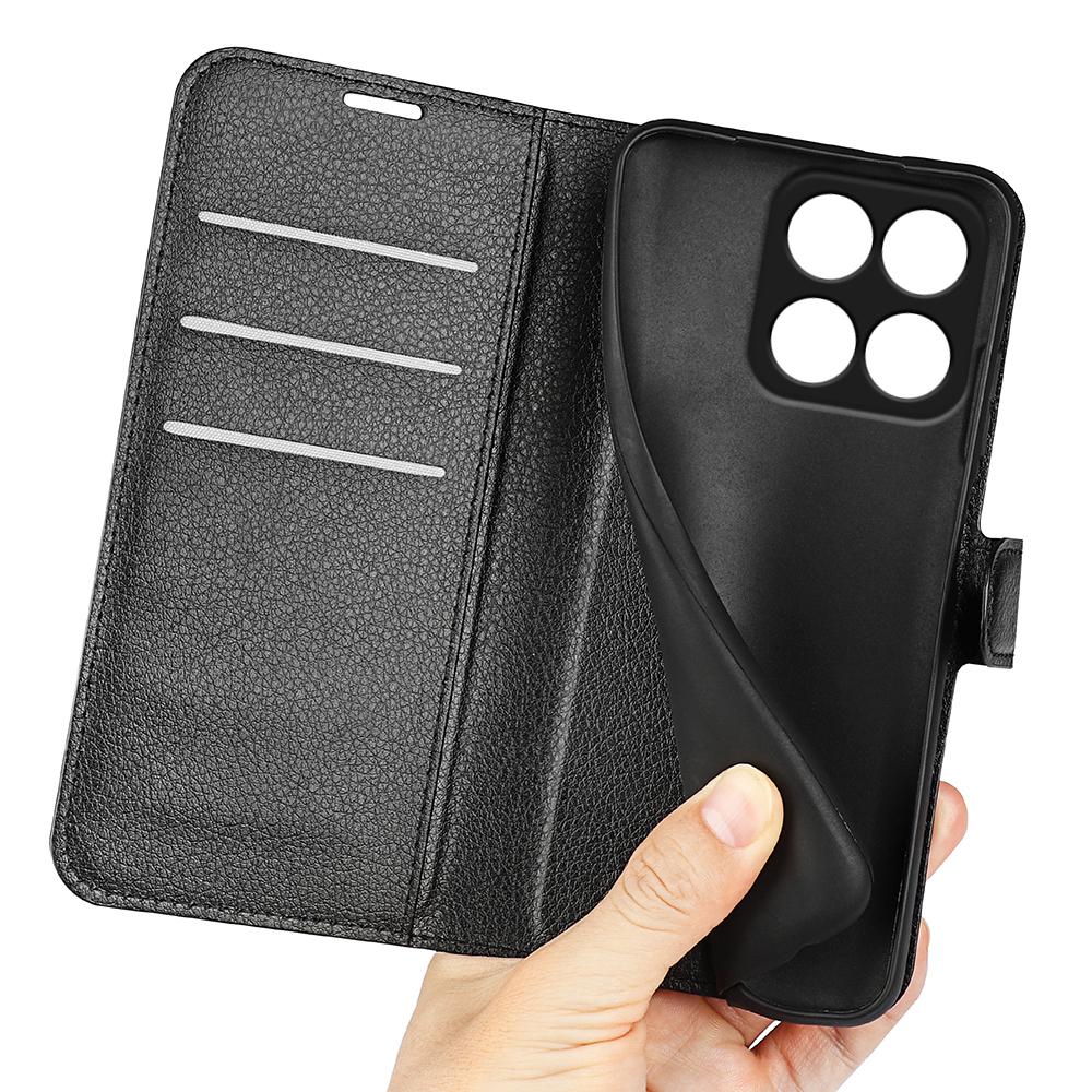 For Honor X5b Case Litchi Texture Shockproof Leather Wallet Phone Cover