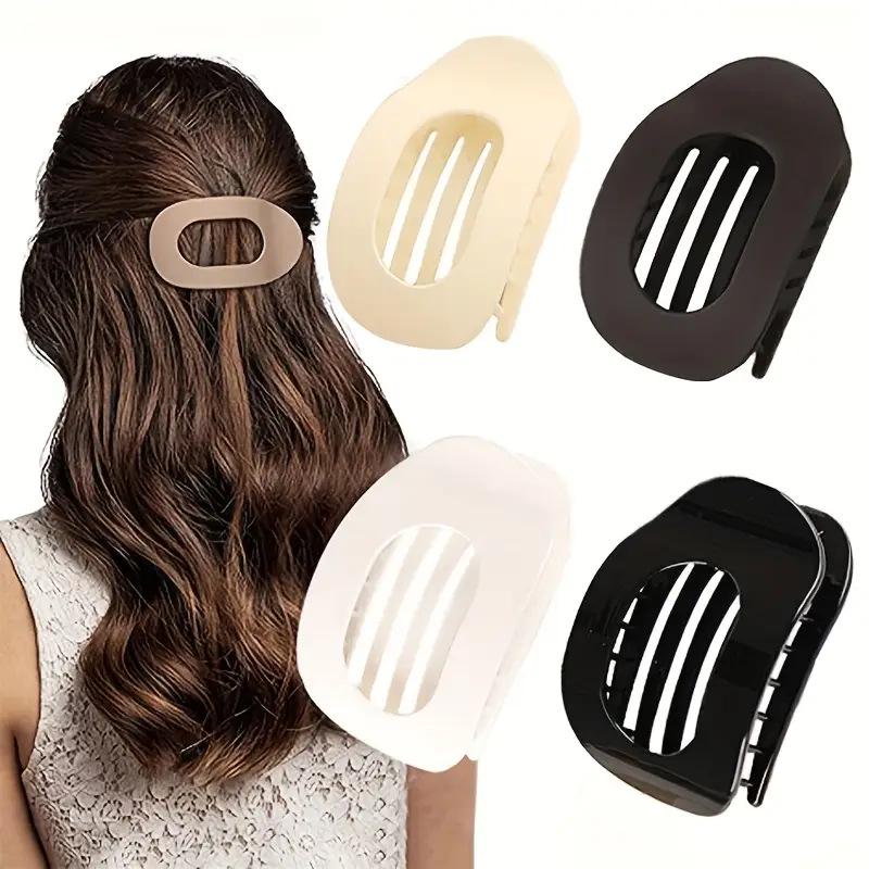 Curved Oval Updo Hair Claw - Temperament Shark Clip