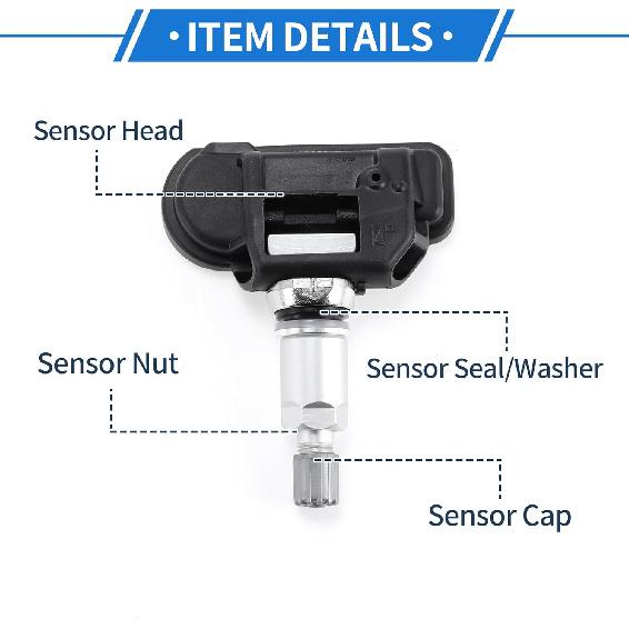 Tire Pressure Sensor Tire Pressure Monitoring Sensor No.A0009051804 for Mercedes-Benz C250 2012-2015 1 Pc 433MHz