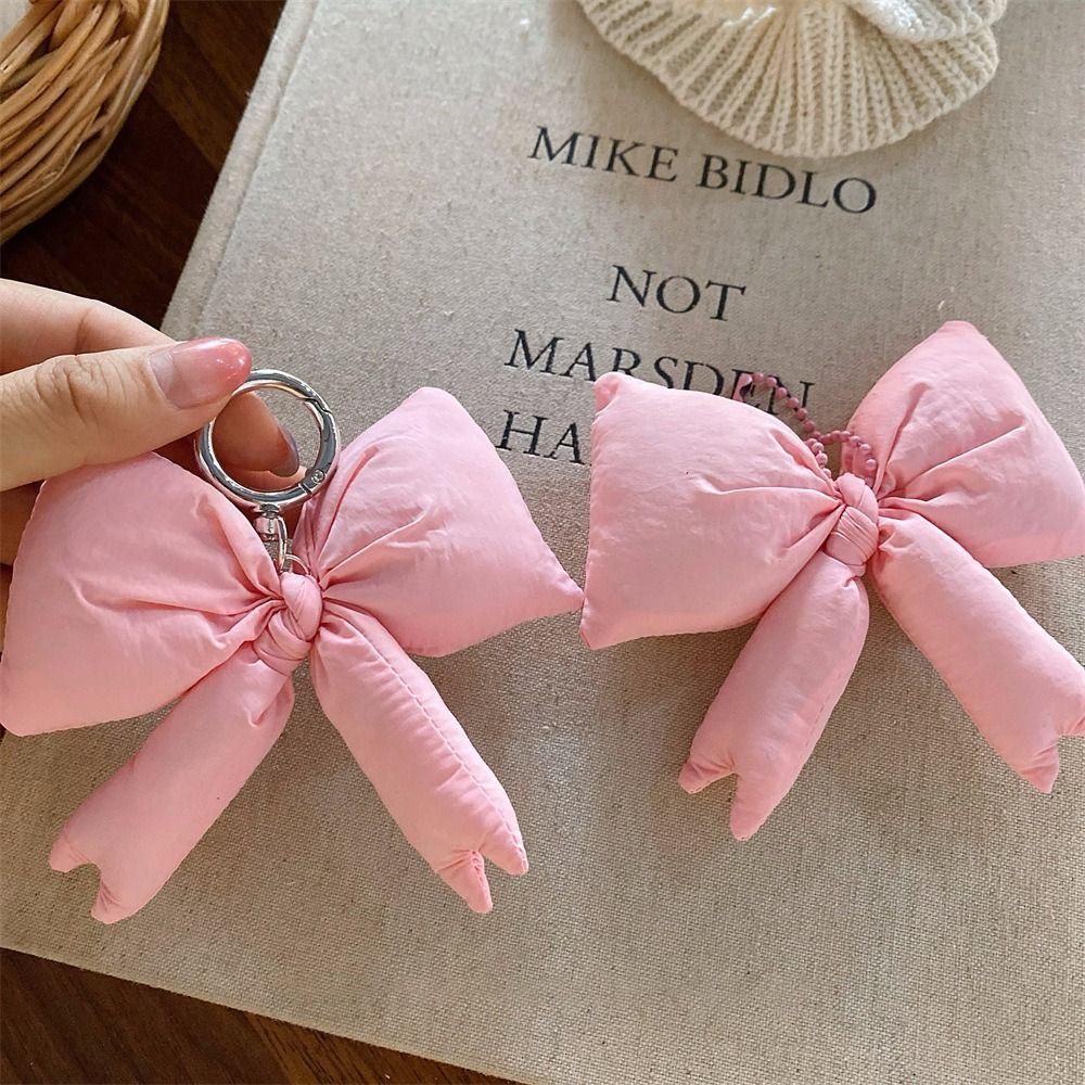Colored Bow 3D Bow Decoration Cotton Candy Style 3D Design Sweet Bag Pendant Cute Charm Sweet Decoration Bow Bag Pendant