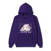 Black Warm Fleece Hooded Sweatshirt Kakegurui Compulsive Gambler Kirari Color Print Japanese Title Loose Street Hoodie