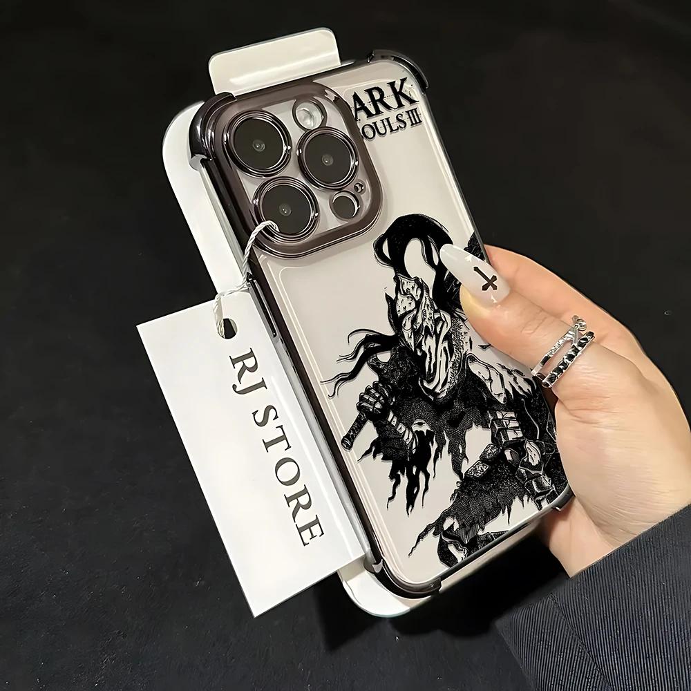 

Hot Blood Game Dark Souls Plating Case For Samsung S25 S24 S23 S22 S21 S20 Note20 Plus Ultra 4G 5G Anti Fall Airbag Back Cover Samsung S25 5G