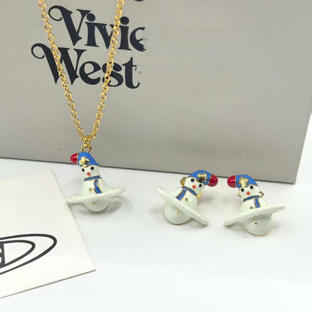 Saturn Schneemann Halskette: Trendige, süße Schlüsselbeinkette für Damen