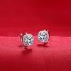 Simple Imitation Moissanite Square Bag Ear Buckle Women'S Niche Design Trend Creative Earrings