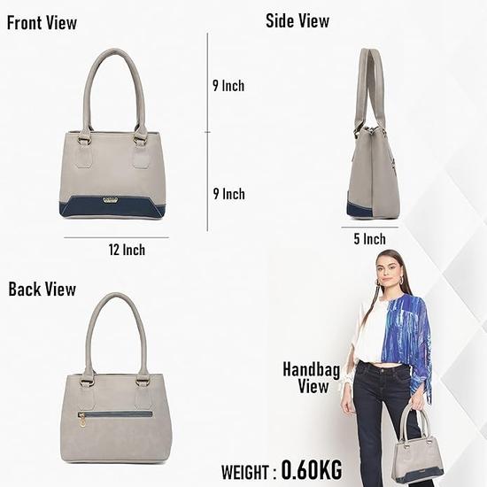 Fostelo Damen Vegan Leder Zita Handtasche Schulter Hobo Bag Damen Geldbörse (Groß)
