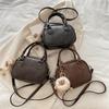 Women's 2025 Large Capacity Korean Fashion Shoulder & Crossbody Bag - Casual Retro Solid Color Handbag