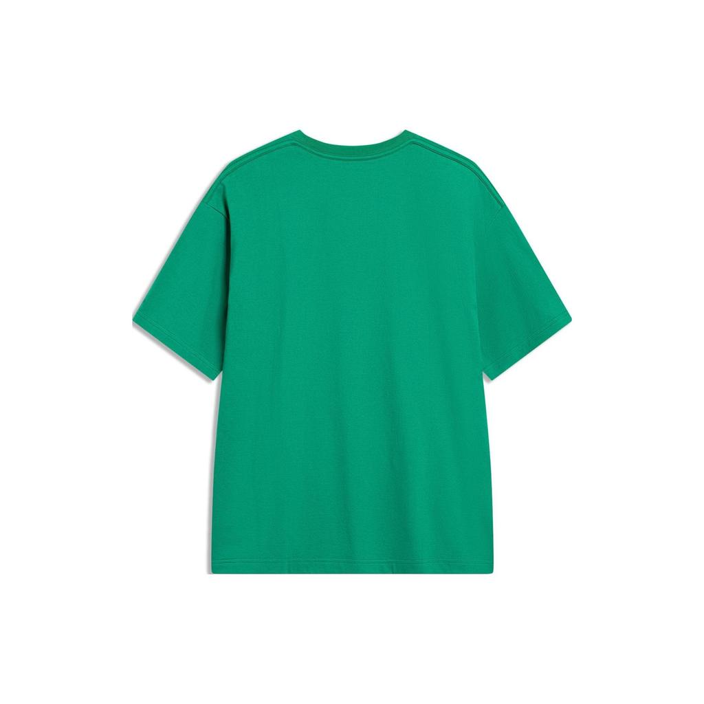 Li Ning Short Sleeved T Shirts Unisex Cool Pine Green AHST089-1