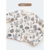 Korean-Style Children's Clothing, Same Style as Little Orange, Waffle-Patterned Baby Jumpsuit, Anti-Dirt Outdoor Wear