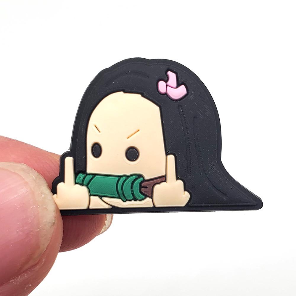 Demon Slayer Series Shoe Buckle Charms - PVC Soft Rubber Clog Accessories