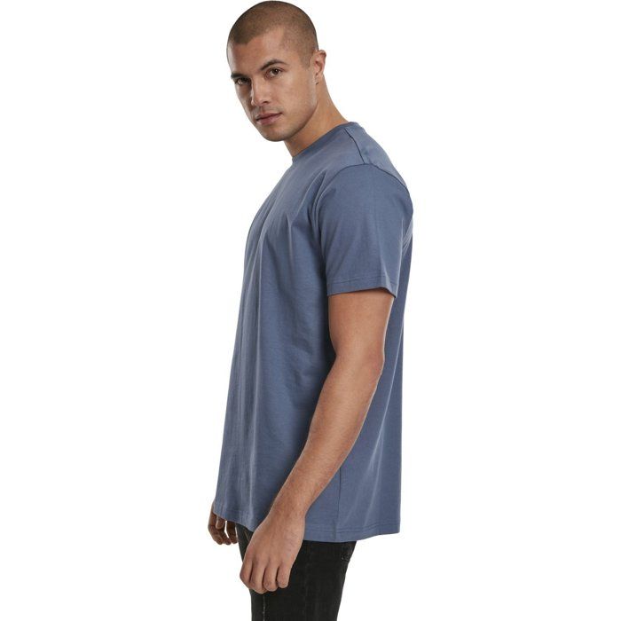 T-Shirt Basique - URBAN CLASSICS - Manches courtes - Bleu - 100% Coton - Regular
