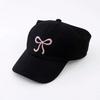 Women Butterfly Embroidered Baseball Cap Solid Color Snapback Hat Spring Summer Outdoor Sun Protection