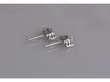 S925 Sterling Silver Korean Style Women's Fox Earrings with Diamond Inlays