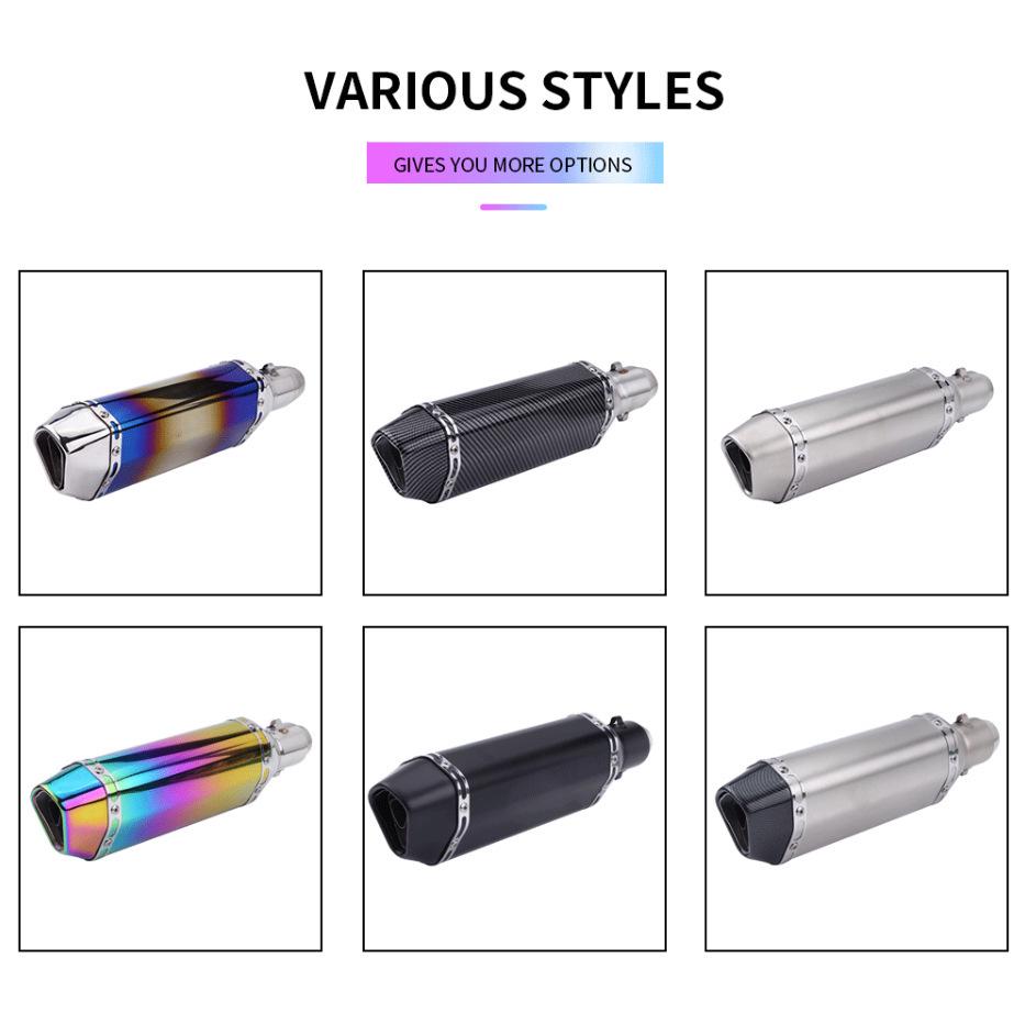 Kawasaki Fuxi Hexagonal Universal Racing Exhaust for Huanglong 600 Scorpio Motorcycle