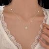 925 Sterling Silver Teardrop Necklace: Light Luxury Clavicle Chain, New 2025 High-End Women's Style