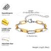 Minimalist Chain Bracelet Stackable Gold Silver Mixed Color Stainless Steel Jewelry Paperclip Dainty Bracelet For Women Mom Gift