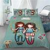 Santoro Gorjus Soft Duvet Cover Set Ful Quen King-Sized Dimensionsd Dimensions Anime Beautiful Girl Beding Set 3D Print Santoro Gorjus Young Girls