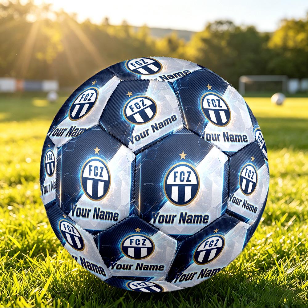 Personalized Size 5 Football FC Zürich Pattern Outdoor Game Sports Ball Gift